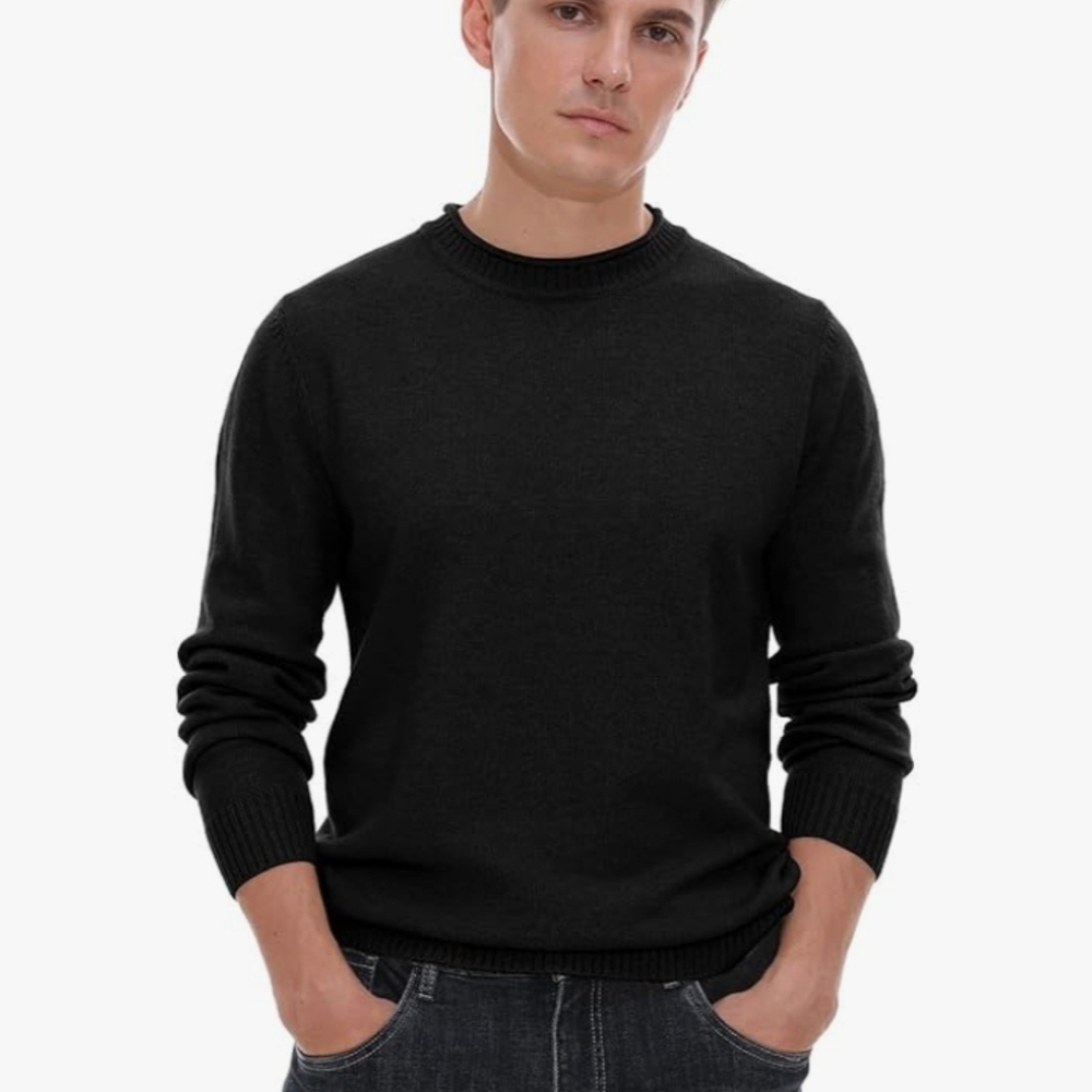 Sailwind Crewneck Sweater Soft Men XL Black Pullover 102025 - Picture 3 of 9